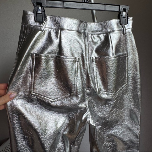 NWT Gianni Bini Tatania Metallic Silver Pants Sz 26 - Picture 6 of 13